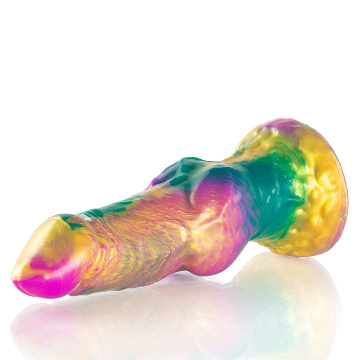 Iris Dildo mit Regenbogenfarbenen Hoden der Vergnügung von Epic | Fesselliebe.de