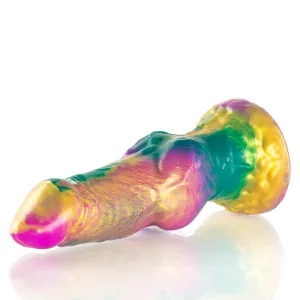 Iris Dildo mit Regenbogenfarbenen Hoden der Vergnügung von Epic
