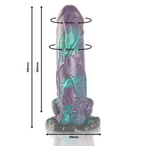 Basilisk Dildo Doppelt Schuppig Vergnügen, Grosse Grösse von Epic