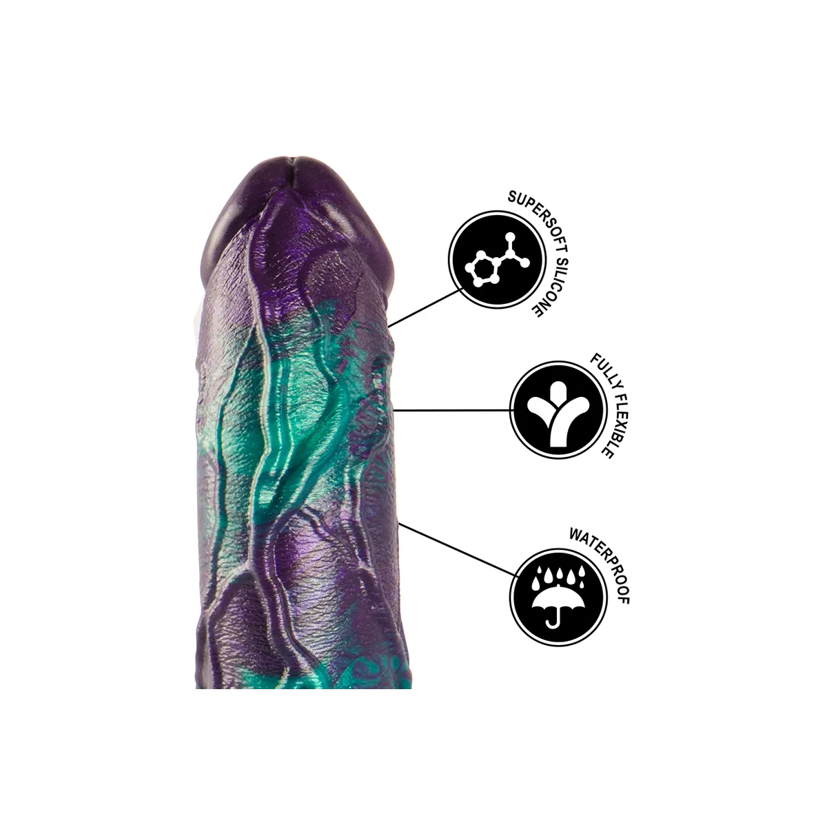 Basilisk Dildo Doppelt Schuppig Vergnügen, Grosse Grösse von Epic | Fesselliebe.de