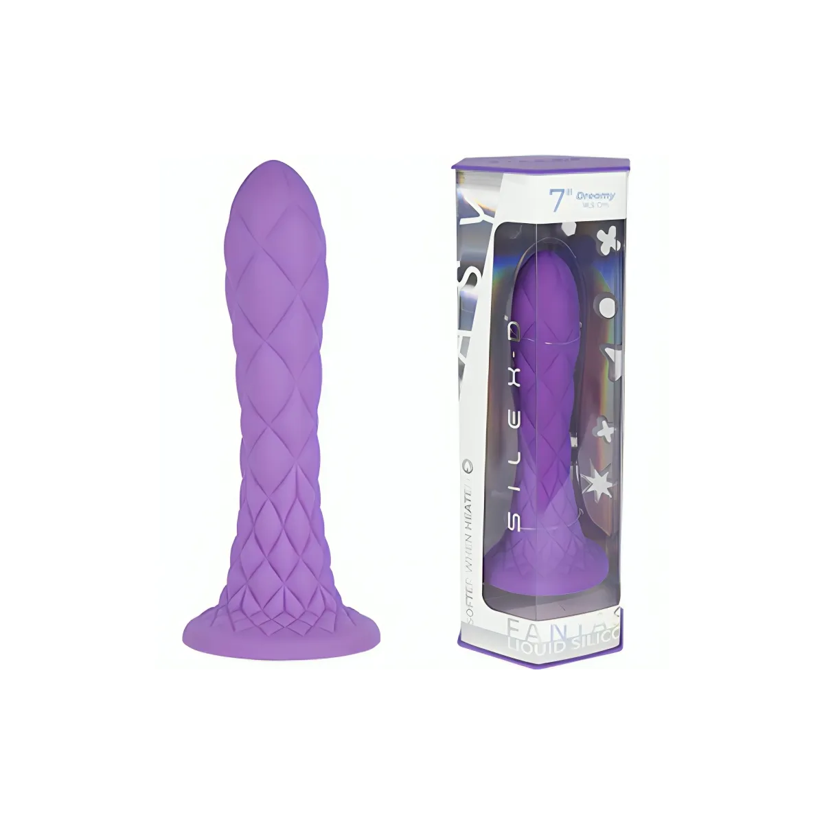 Dreamy Dildo Fantasy Flüssigsilikon Thermoreaktiv Violett 18,5 cm von Silexd | Fesselliebe.de