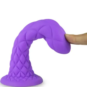 Dreamy Dildo Fantasy Flüssigsilikon Thermoreaktiv Violett 18,5 cm von Silexd