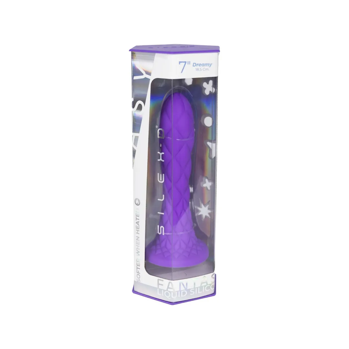 Dreamy Dildo Fantasy Flüssigsilikon Thermoreaktiv Violett 18,5 cm von Silexd | Fesselliebe.de