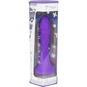 Dreamy Dildo Fantasy Flüssigsilikon Thermoreaktiv Violett 18,5 cm von Silexd