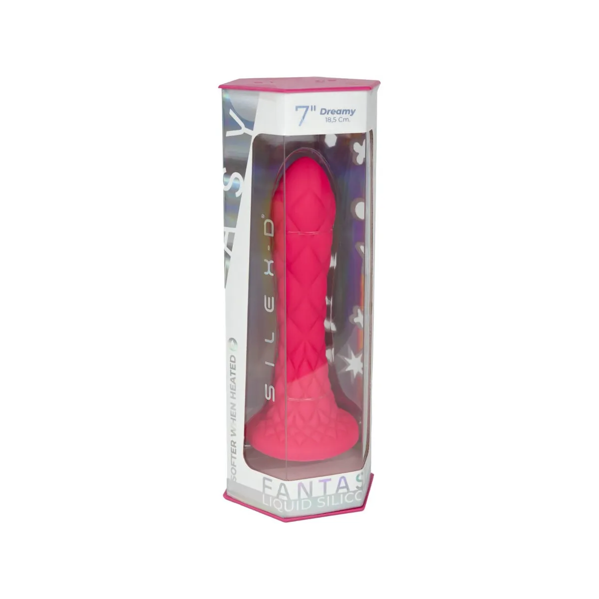 Dreamy Dildo Fantasy Flüssigsilikon Thermoreaktiv Fuchsia 18,5 cm von Silexd | Fesselliebe.de