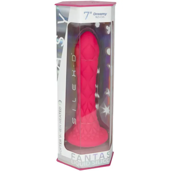 Dreamy Dildo Fantasy Flüssigsilikon Thermoreaktiv Fuchsia 18,5 cm von Silexd | Fesselliebe.de