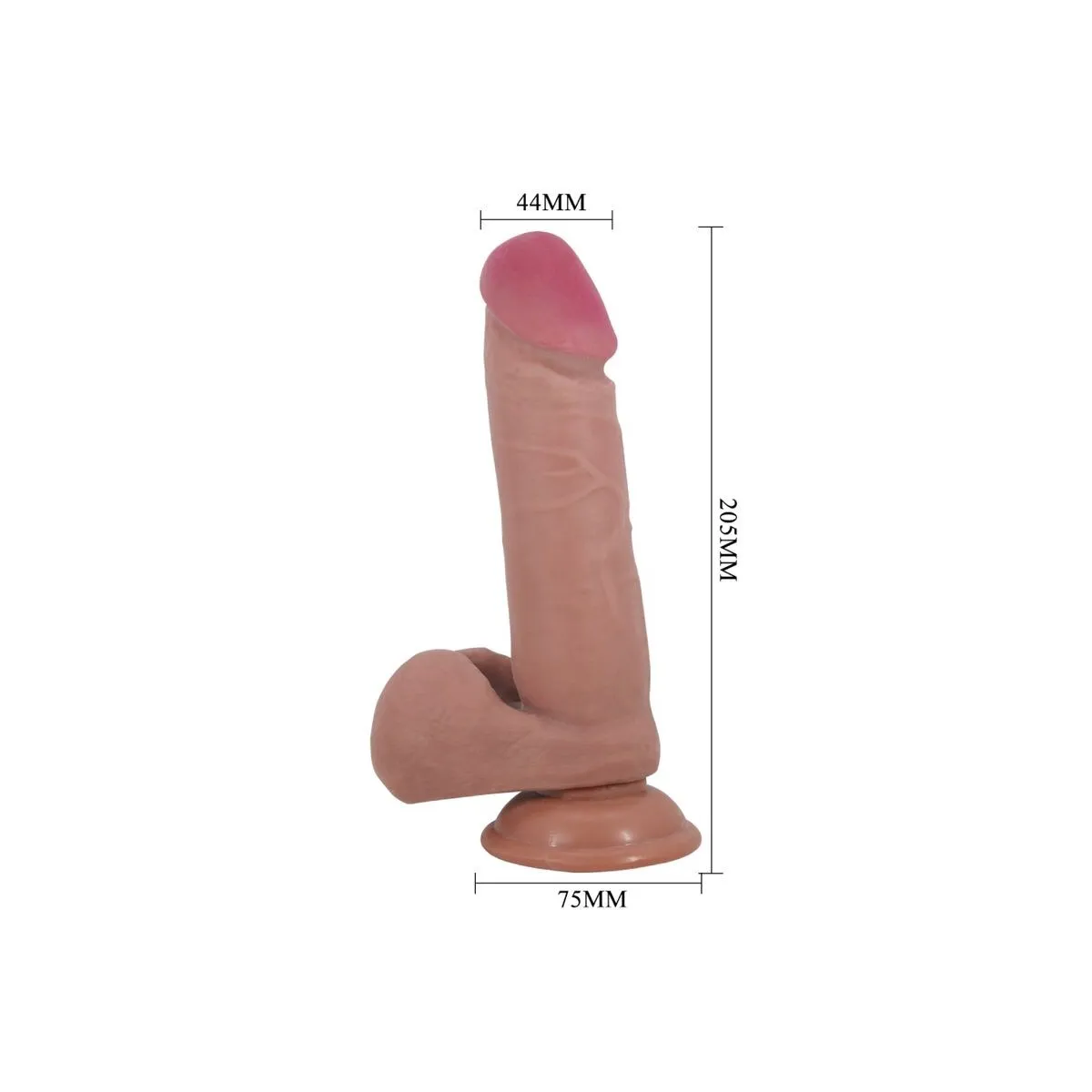 Sliding Skin Series Realistischer Dildo mit Sliding Skin Saugnapfleisch 20,5 cm von Pretty Love High Grade | Fesselliebe.de