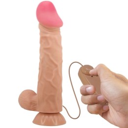 Sliding Skin Series Realistischer Dildo mit Sliding Skin Saunapf mit Fernbedienung Fleisch 24 cm von Pretty Love High Grade | Fesselliebe.de