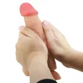 Sliding Skin Series Realistischer Dildo mit Sliding Skin mit Fernbedienung Saugnapfleisch 21,8 cm von Pretty Love High Grade
