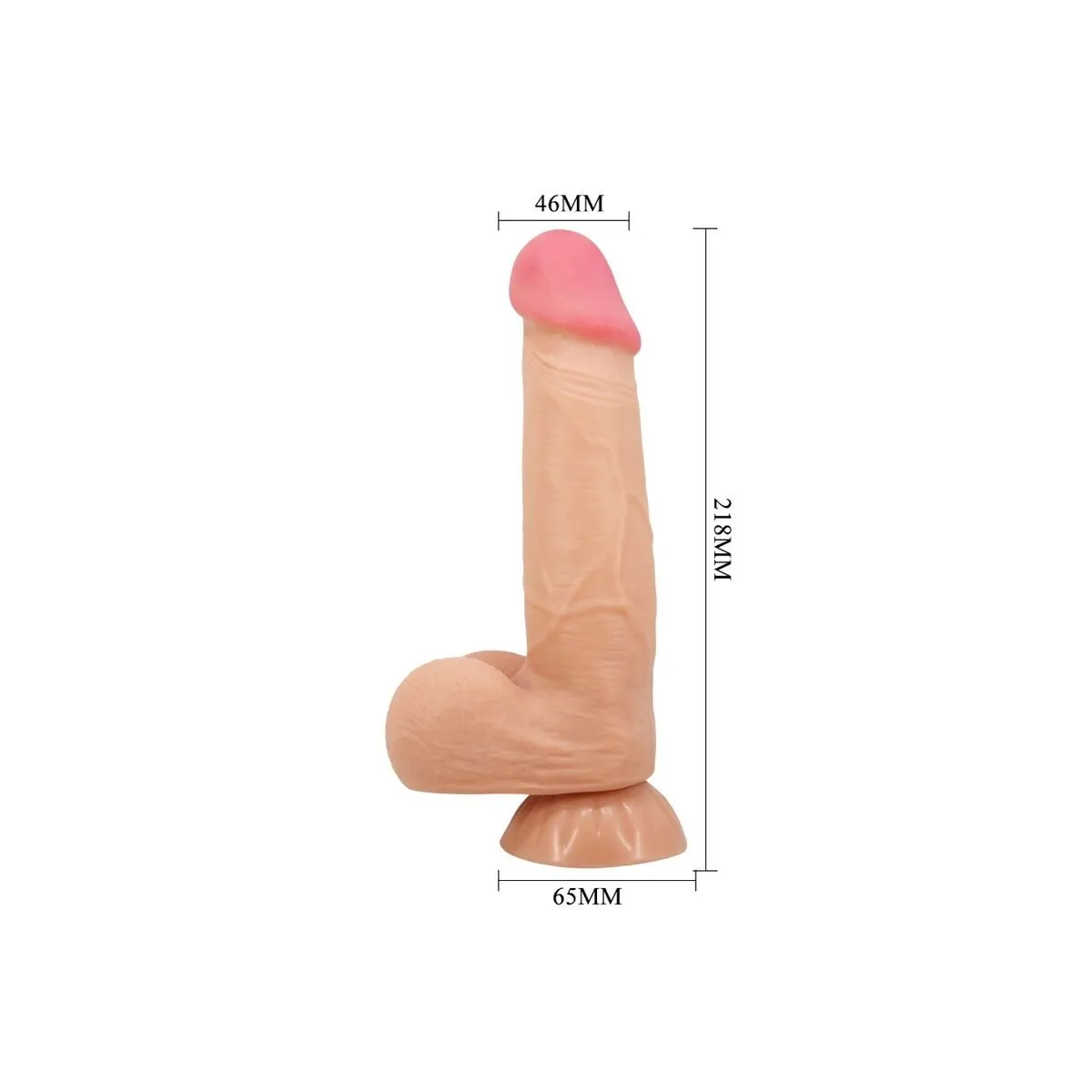 Sliding Skin Series Realistischer Dildo mit Sliding Skin mit Fernbedienung Saugnapfleisch 21,8 cm von Pretty Love High Grade | Fesselliebe.de