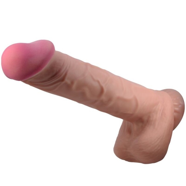 Sliding Skin Series Realistischer Dildo mit Sliding Skin Saugnapf Braun 26 cm von Pretty Love High Grade | Fesselliebe.de