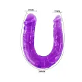Doppeldildo In Flieder Flexibler Gelee von Baile Anal