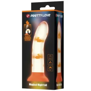 Magischer Nacht-Dildo ohne Vibration Leuchtendes Orange von Pretty Love Flirtation