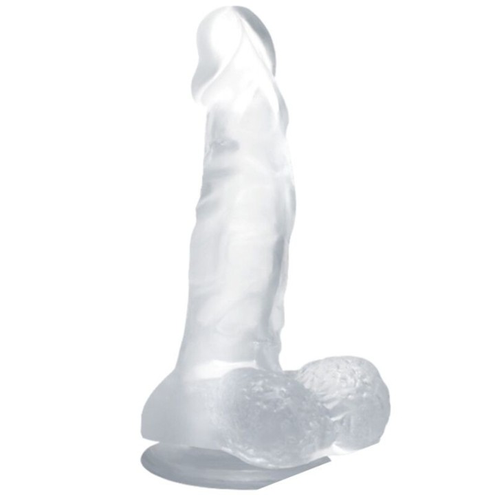 Realistischer Dildo mit Saugnapf und Hoden 16,7 cm Transparent von Baile Dildos | Fesselliebe.de
