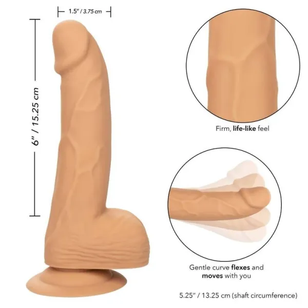 Silikon-Dildo 15,24 cm Haut von Calexotics | Fesselliebe.de