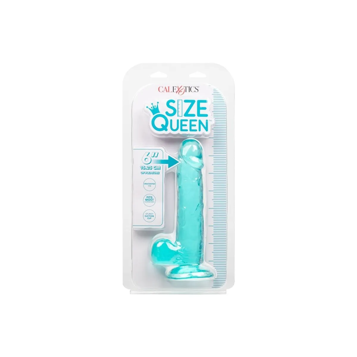 Grösse Königin-Dildo Blau 15,3 cm von Calexotics | Fesselliebe.de