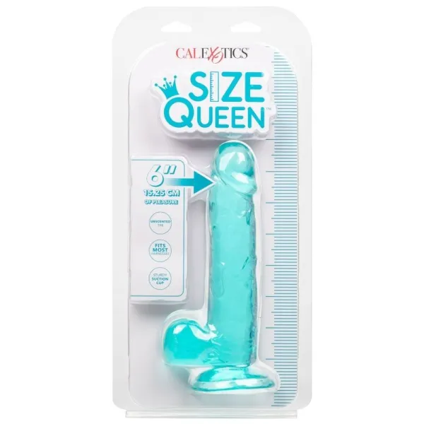 Grösse Königin-Dildo Blau 15,3 cm von Calexotics | Fesselliebe.de