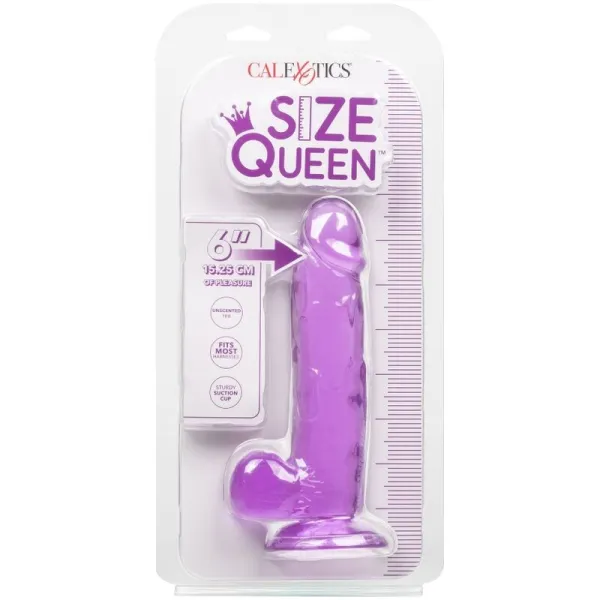 Grösse Königin-Dildo Lila 15,3 cm von Calexotics | Fesselliebe.de
