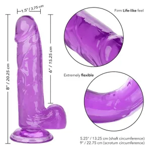 Grösse Königin-Dildo Lila 15,3 cm von Calexotics