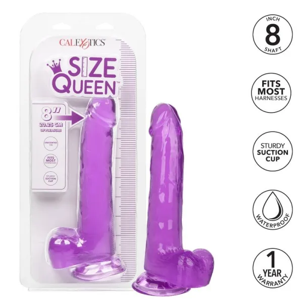 Grösse Königin-Dildo Lila 20,3 cm von Calexotics | Fesselliebe.de