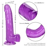 Grösse Königin-Dildo Lila 20,3 cm von Calexotics | Fesselliebe.de