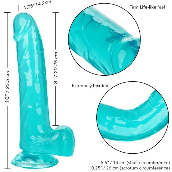 Grösse Königin-Dildo Blau 20,3 cm von Calexotics | Fesselliebe.de