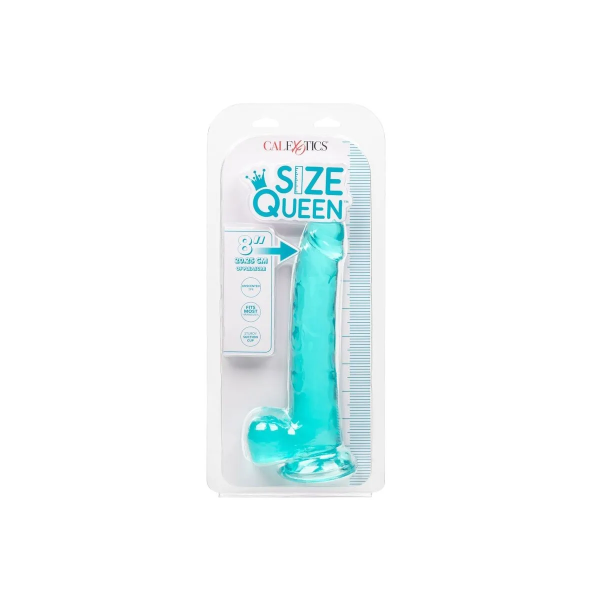 Grösse Königin-Dildo Blau 20,3 cm von Calexotics | Fesselliebe.de