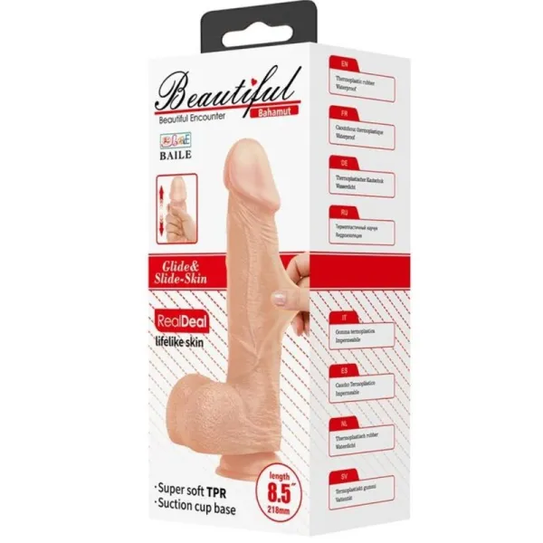 Bahamut Flexibler Realistischer Dildo 21,8 cm natürlich von Baile Dildos | Fesselliebe.de