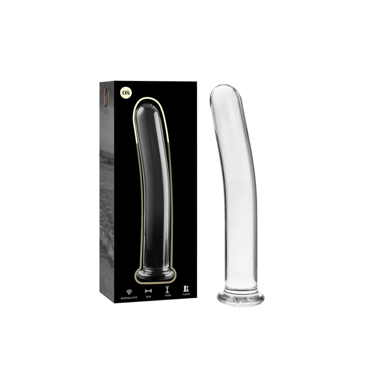 Modell 8 Dildo Borosilikatglas Klar 14,5 cm -O- 2 cm von Nebula Series By Ibiza | Fesselliebe.de
