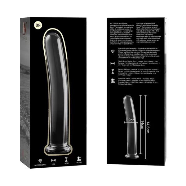 Modell 8 Dildo Borosilikatglas Klar 14,5 cm -O- 2 cm von Nebula Series By Ibiza | Fesselliebe.de