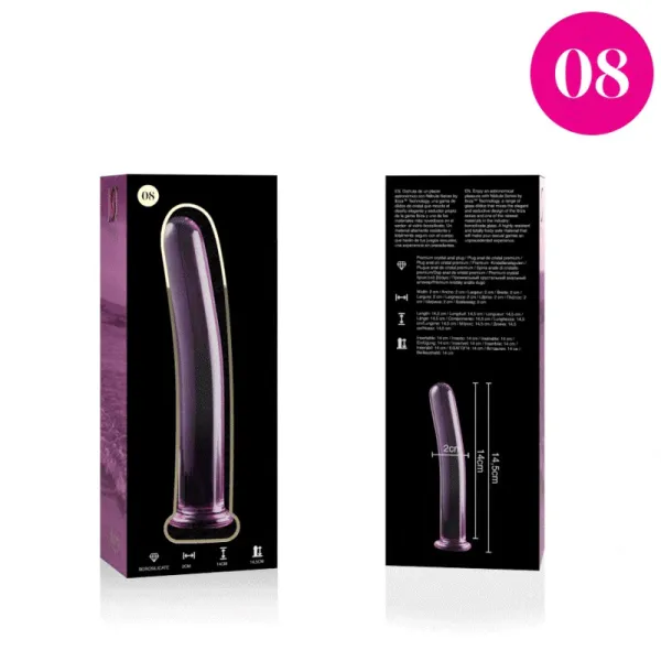Modell 8 Dildo Borosilikatglas Rosa 14,5 cm -O- 2 cm von Nebula Series By Ibiza | Fesselliebe.de
