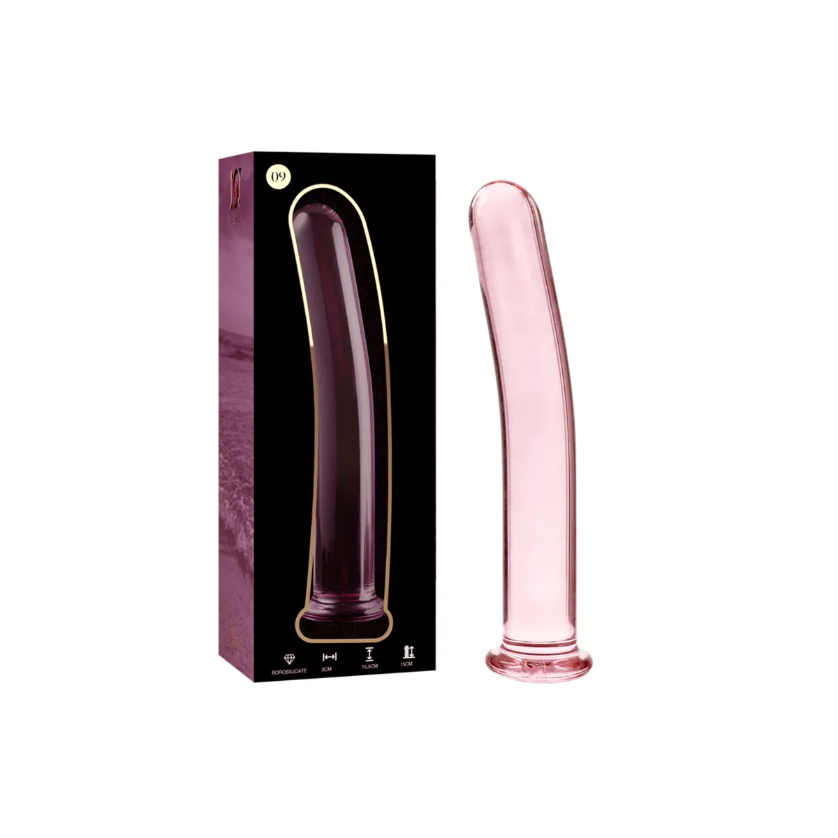 Modell 9 Dildo Borosilikatglas Rosa 15,5 cm -O- 2,5 cm von Nebula Series By Ibiza | Fesselliebe.de