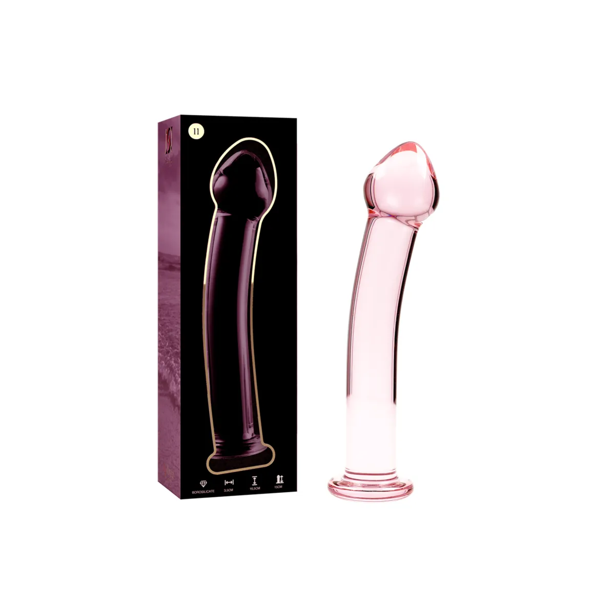 Modell 11 Dildo Borosilikatglas Rosa 16 cm -O- 3 cm von Nebula Series By Ibiza | Fesselliebe.de