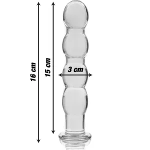 Modell 10 Dildo Borosilikatglas Klar 16,5 cm -O- 3,5 cm von Nebula Series By Ibiza