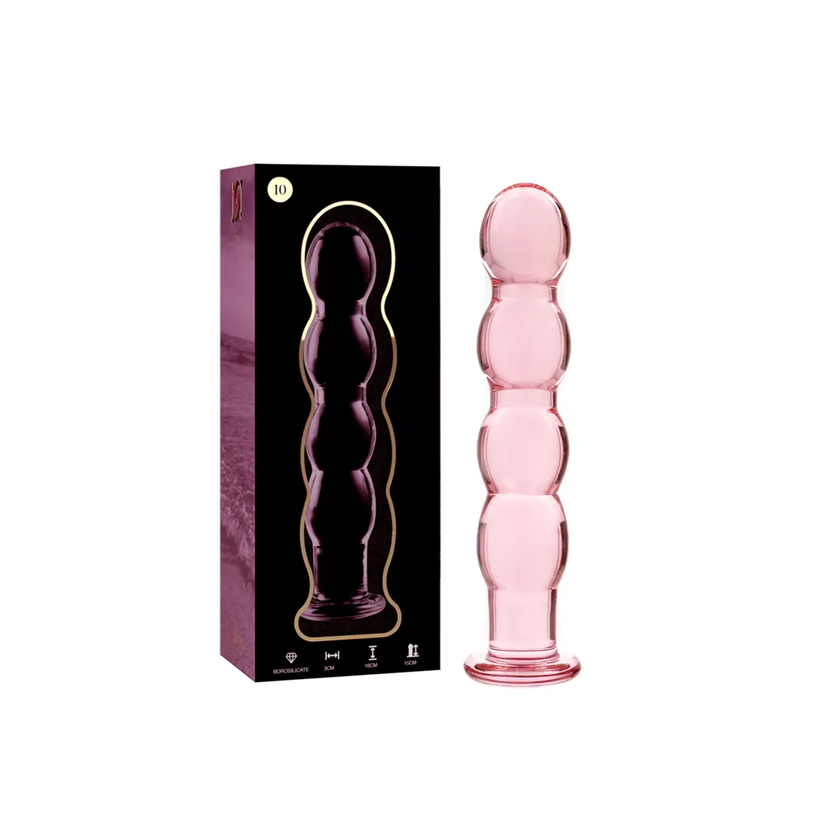 Modell 10 Dildo Borosilikatglas Rosa 16,5 cm -O- 3,5 cm von Nebula Series By Ibiza | Fesselliebe.de