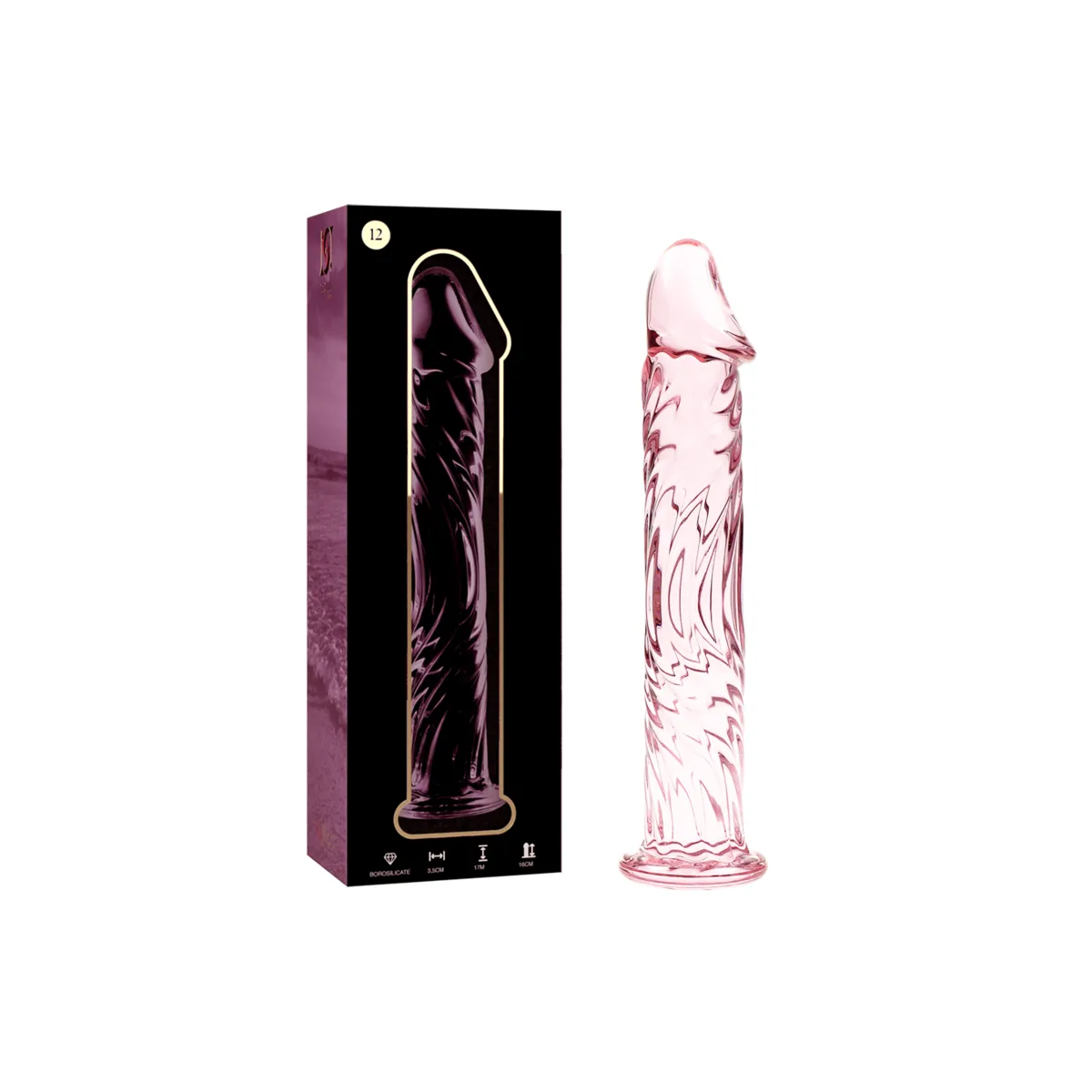 Modell 12 Dildo Borosilikatglas Rosa 17 cm -O- 3,5 cm von Nebula Series By Ibiza | Fesselliebe.de