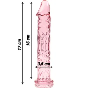 Modell 12 Dildo Borosilikatglas Rosa 17 cm -O- 3,5 cm von Nebula Series By Ibiza