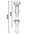 Modell 13 Dildo Borosilikatglas Klar 18 cm -O- 3,5 cm von Nebula Series By Ibiza