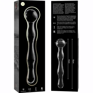 Modell 13 Dildo Borosilikatglas Klar 18 cm -O- 3,5 cm von Nebula Series By Ibiza