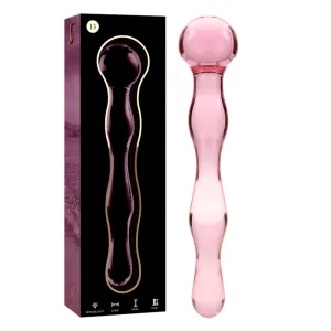Modell 13 Dildo Borosilikatglas Rosa 18 cm -O- 3,5 cm von Nebula Series By Ibiza