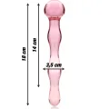Modell 13 Dildo Borosilikatglas Rosa 18 cm -O- 3,5 cm von Nebula Series By Ibiza