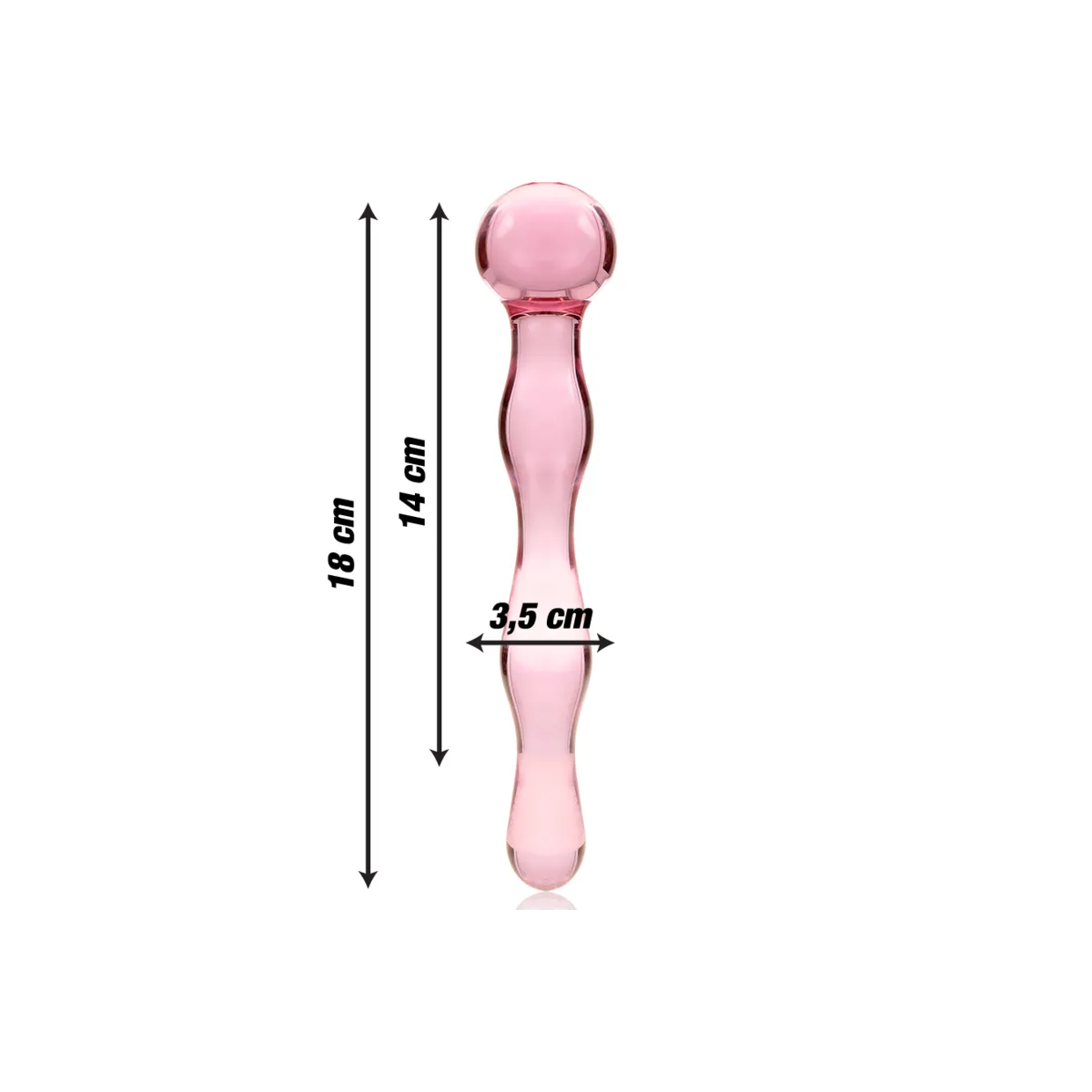 Modell 13 Dildo Borosilikatglas Rosa 18 cm -O- 3,5 cm von Nebula Series By Ibiza | Fesselliebe.de