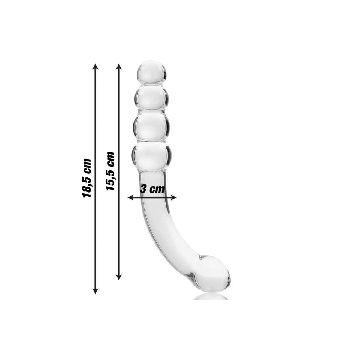 Modell 14 Dildo Borosilikatglas Klar 18,5 cm -O- 3 cm von Nebula Series By Ibiza | Fesselliebe.de