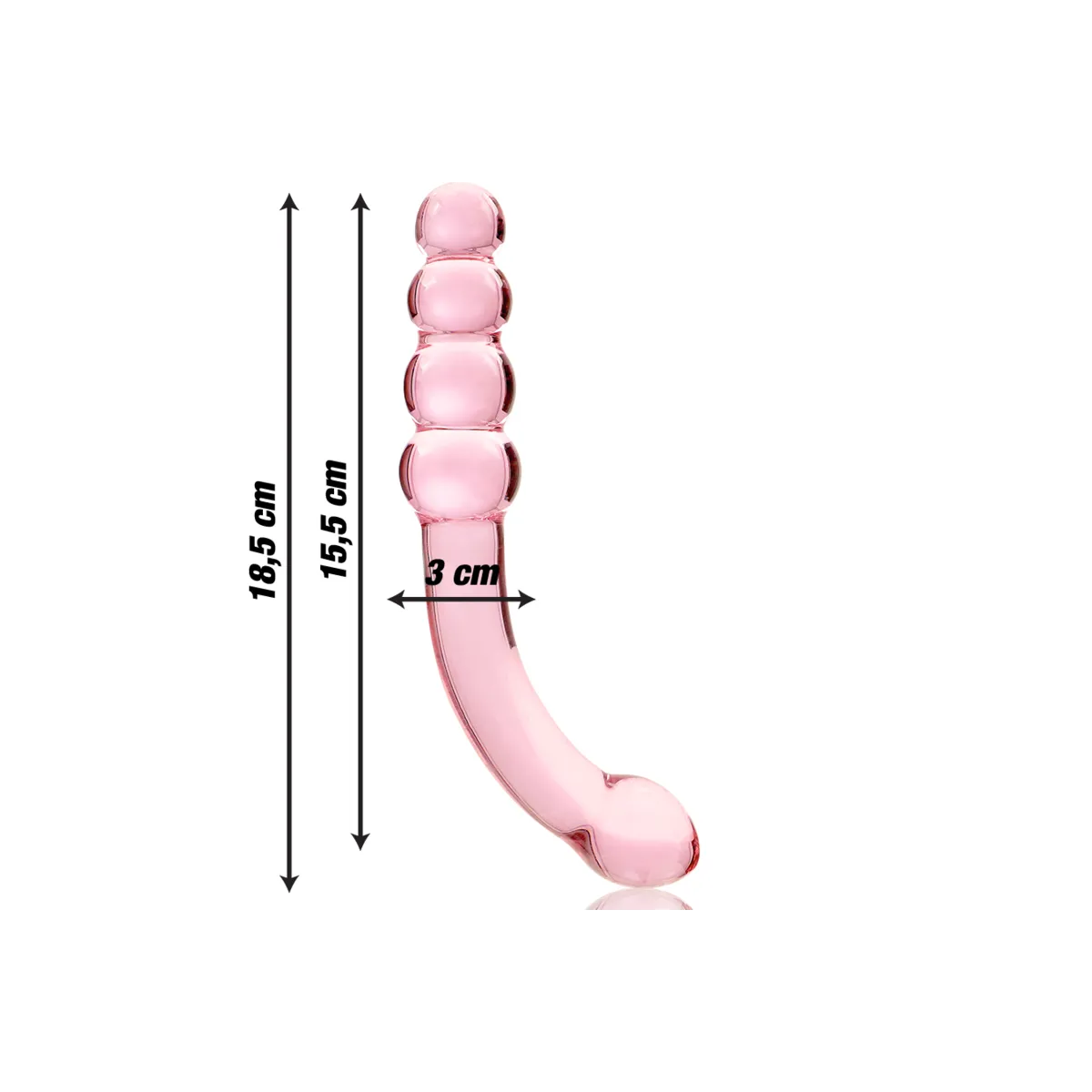 Modell 14 Dildo Borosilikatglas Rosa 18,5 cm -O- 3 cm von Nebula Series By Ibiza | Fesselliebe.de