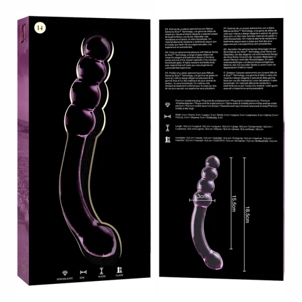 Modell 14 Dildo Borosilikatglas Rosa 18,5 cm -O- 3 cm von Nebula Series By Ibiza | Fesselliebe.de