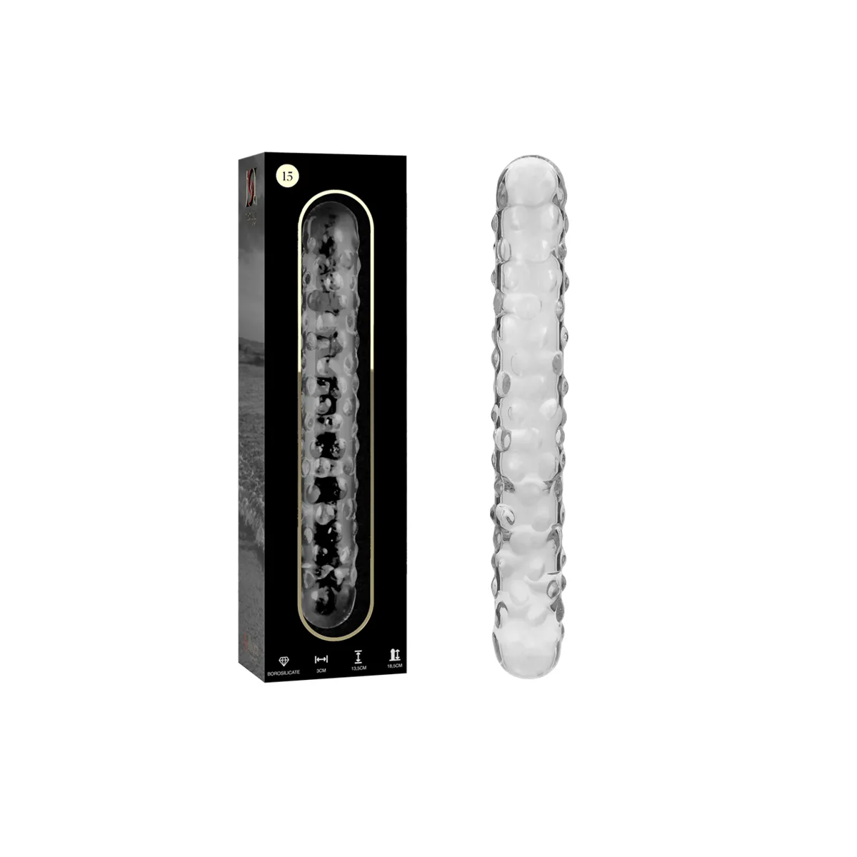 Modell 15 Dildo Borosilikatglas Klar 18,5 cm -O- 3 cm von Nebula Series By Ibiza | Fesselliebe.de