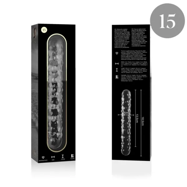 Modell 15 Dildo Borosilikatglas Klar 18,5 cm -O- 3 cm von Nebula Series By Ibiza | Fesselliebe.de