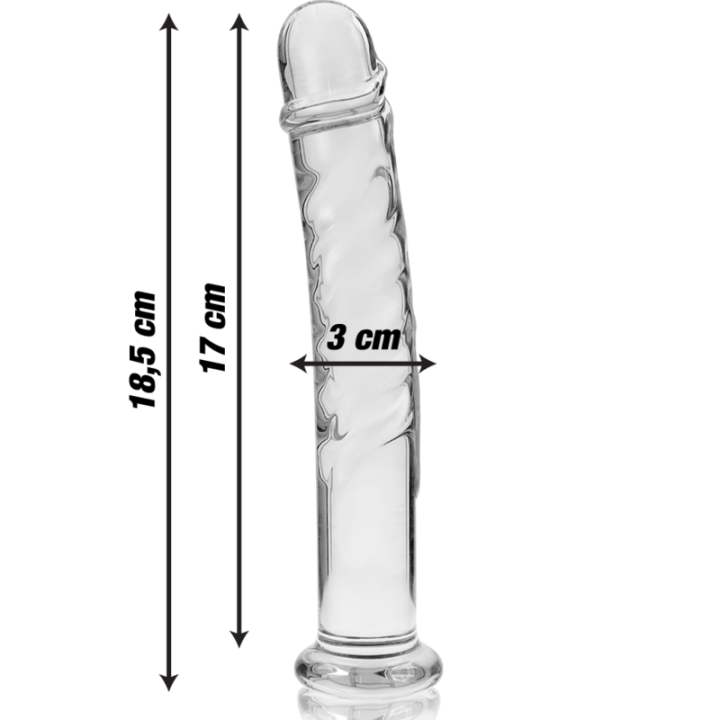 Modell 16 Dildo Borosilikatglas Klar 18,5 cm -O- 3 cm von Nebula Series By Ibiza | Fesselliebe.de