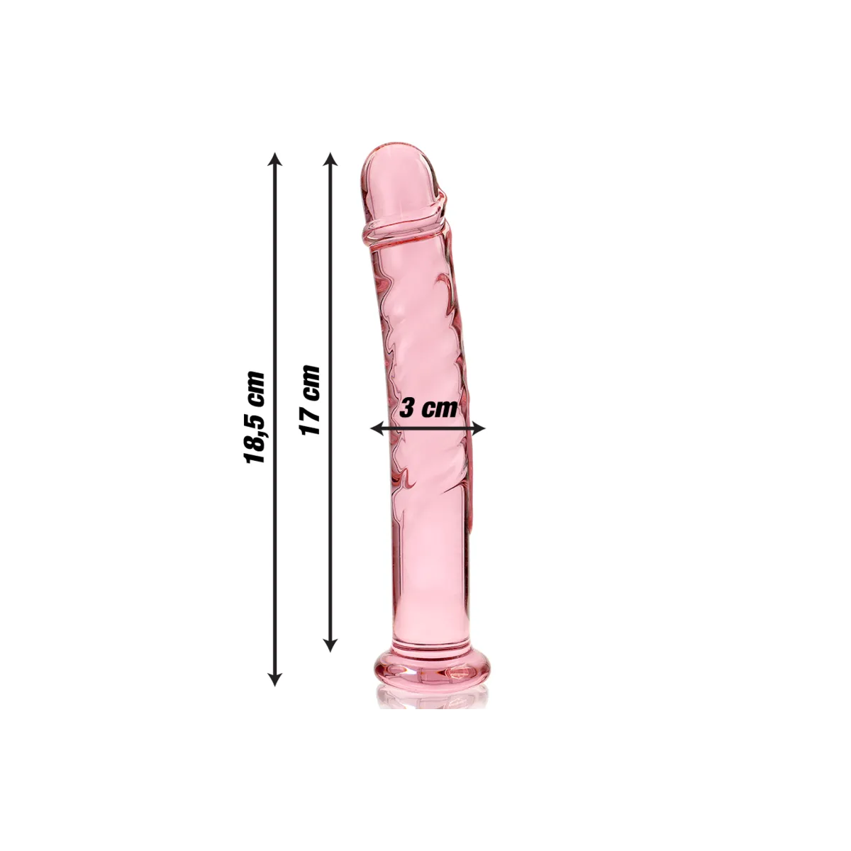 Modell 16 Dildo Borosilikatglas Rosa 18,5 cm -O- 3 cm von Nebula Series By Ibiza | Fesselliebe.de