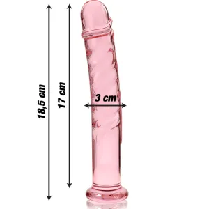 Modell 16 Dildo Borosilikatglas Rosa 18,5 cm -O- 3 cm von Nebula Series By Ibiza
